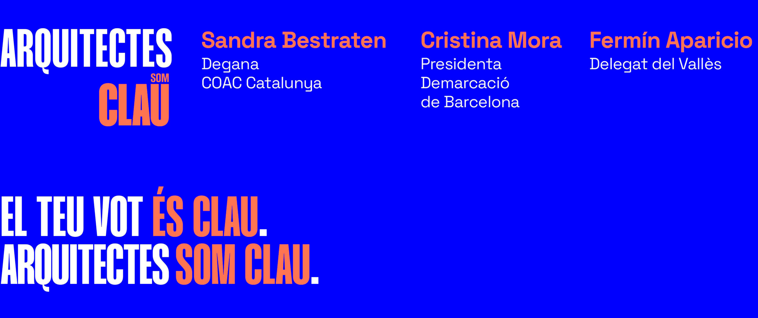 ARQUITECTES SOM CLAU | ELECCIONS COAC 2026